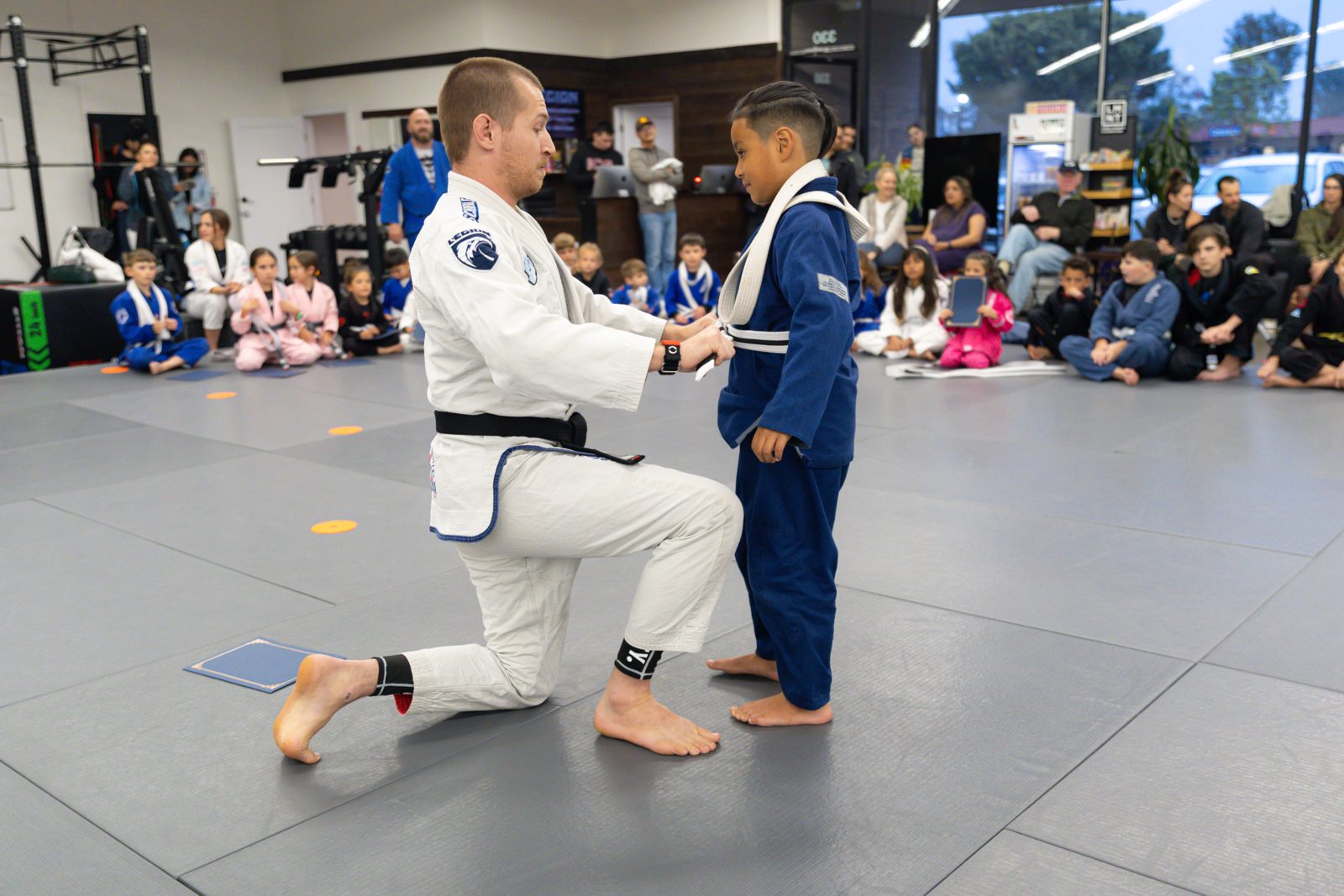 Kids jiu-jitsu class in action at Legion